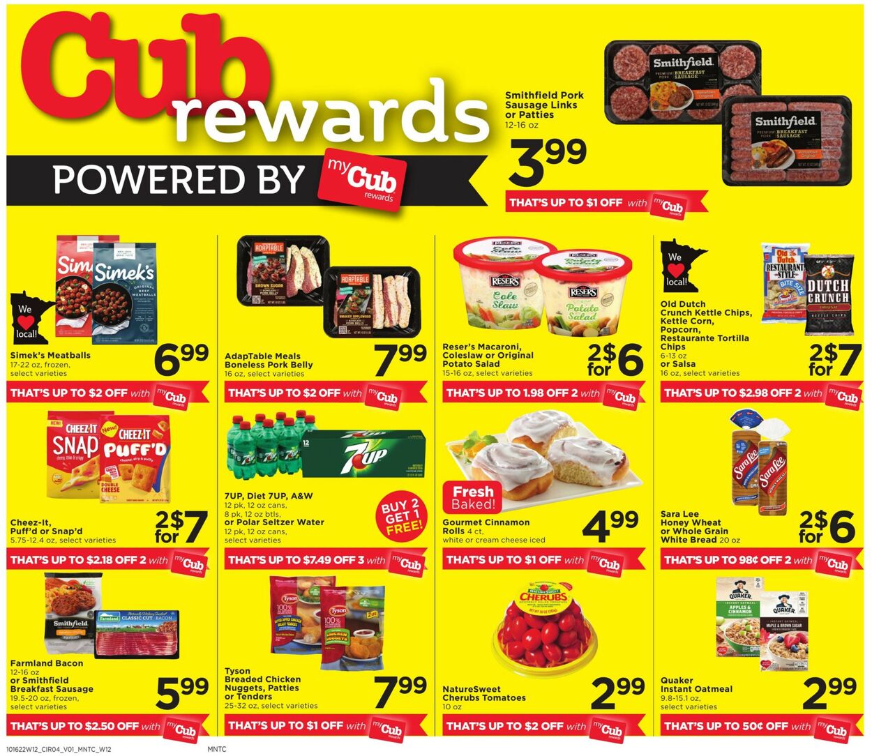 Catalogue Cub Foods from 10/16/2022