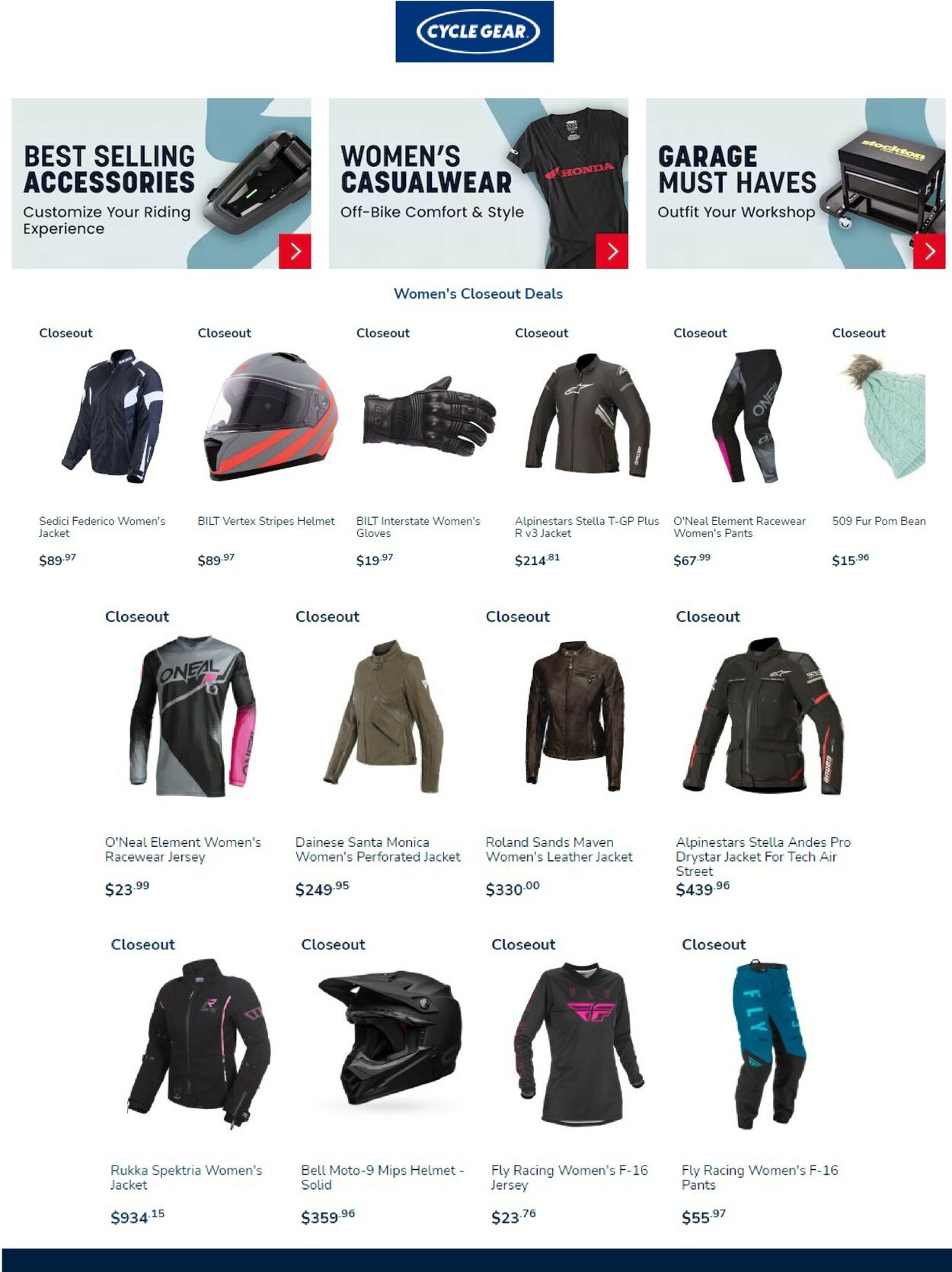 Catalogue Cycle Gear from 10/08/2022