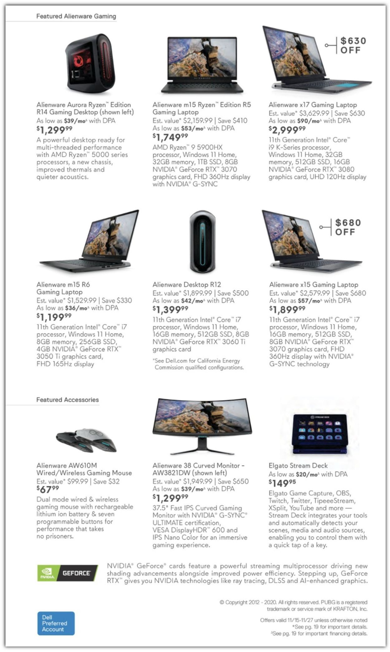 Catalogue Dell CYBER MONDAY 2021 from 11/15/2021