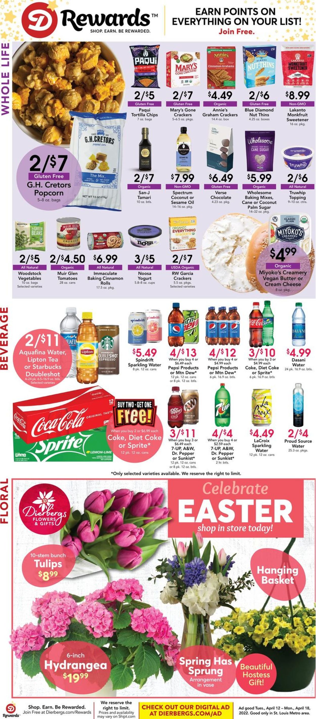 Catalogue Dierbergs EASTER AD 2022 from 04/12/2022