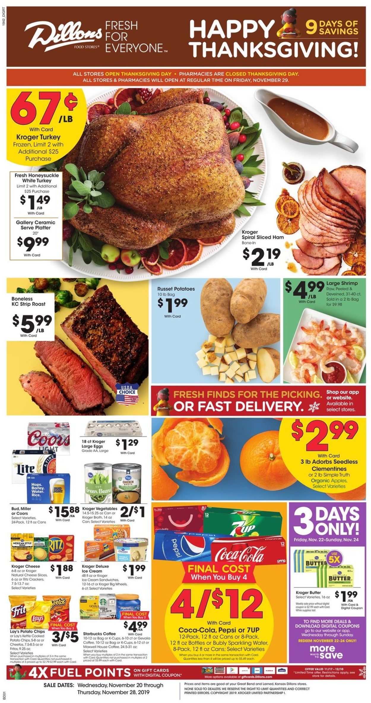 Dillons Thanksgiving Ad 2019 Current weekly ad 11/20 11/28/2019