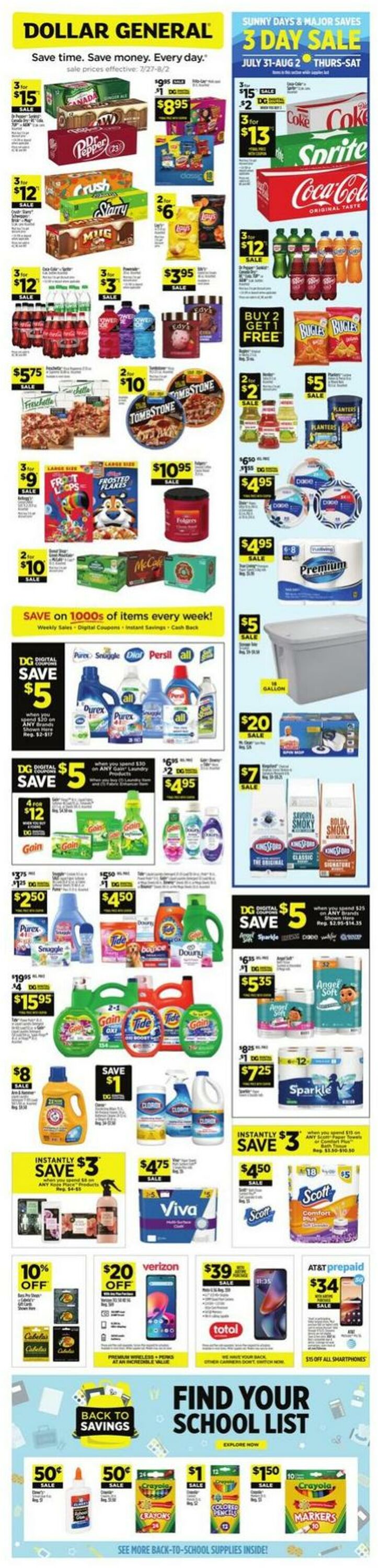 Catalogue Dollar General from 07/27/2025