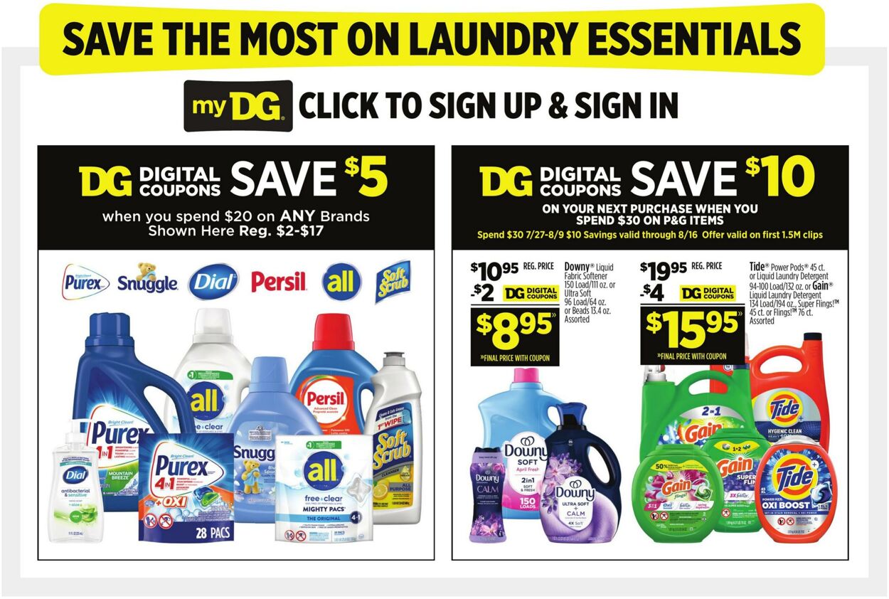 Catalogue Dollar General from 07/27/2025