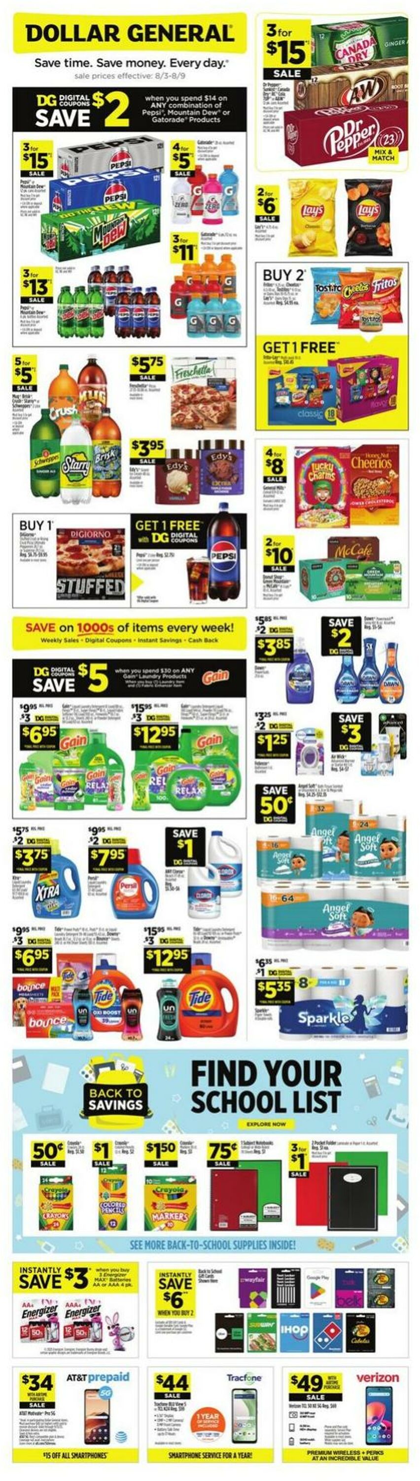 Catalogue Dollar General from 08/03/2025