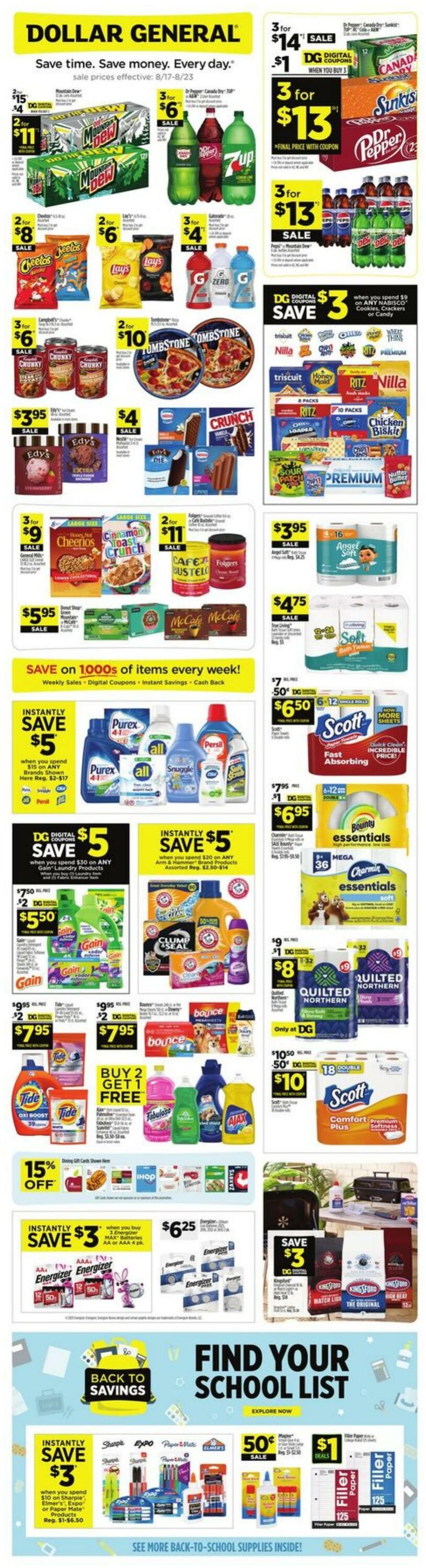 Catalogue Dollar General from 08/17/2025