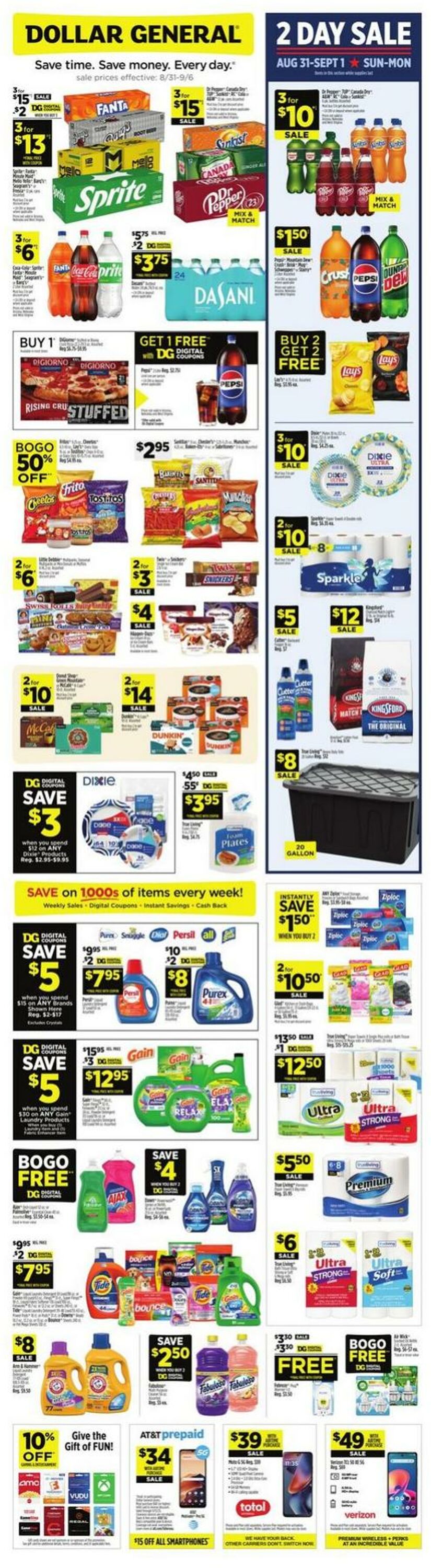 Catalogue Dollar General from 08/31/2025