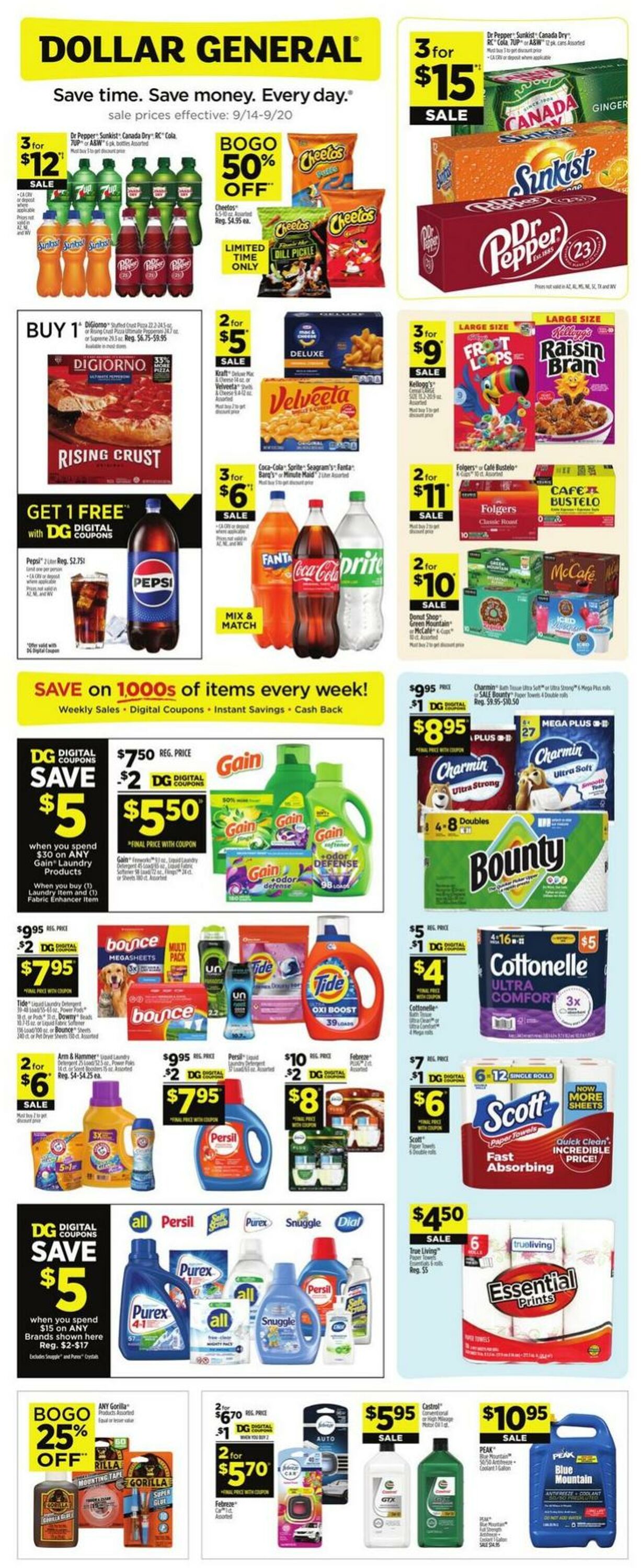 Catalogue Dollar General from 09/14/2025