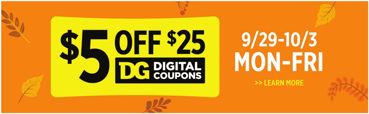 Catalogue Dollar General from 09/28/2025