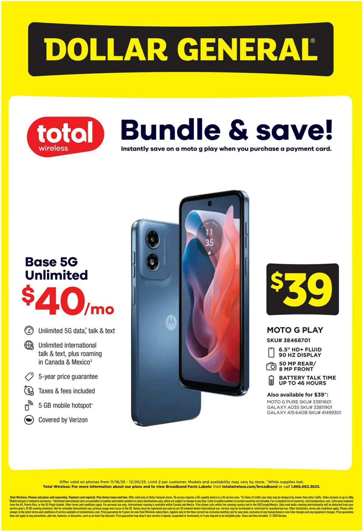 Catalogue Dollar General from 11/16/2025