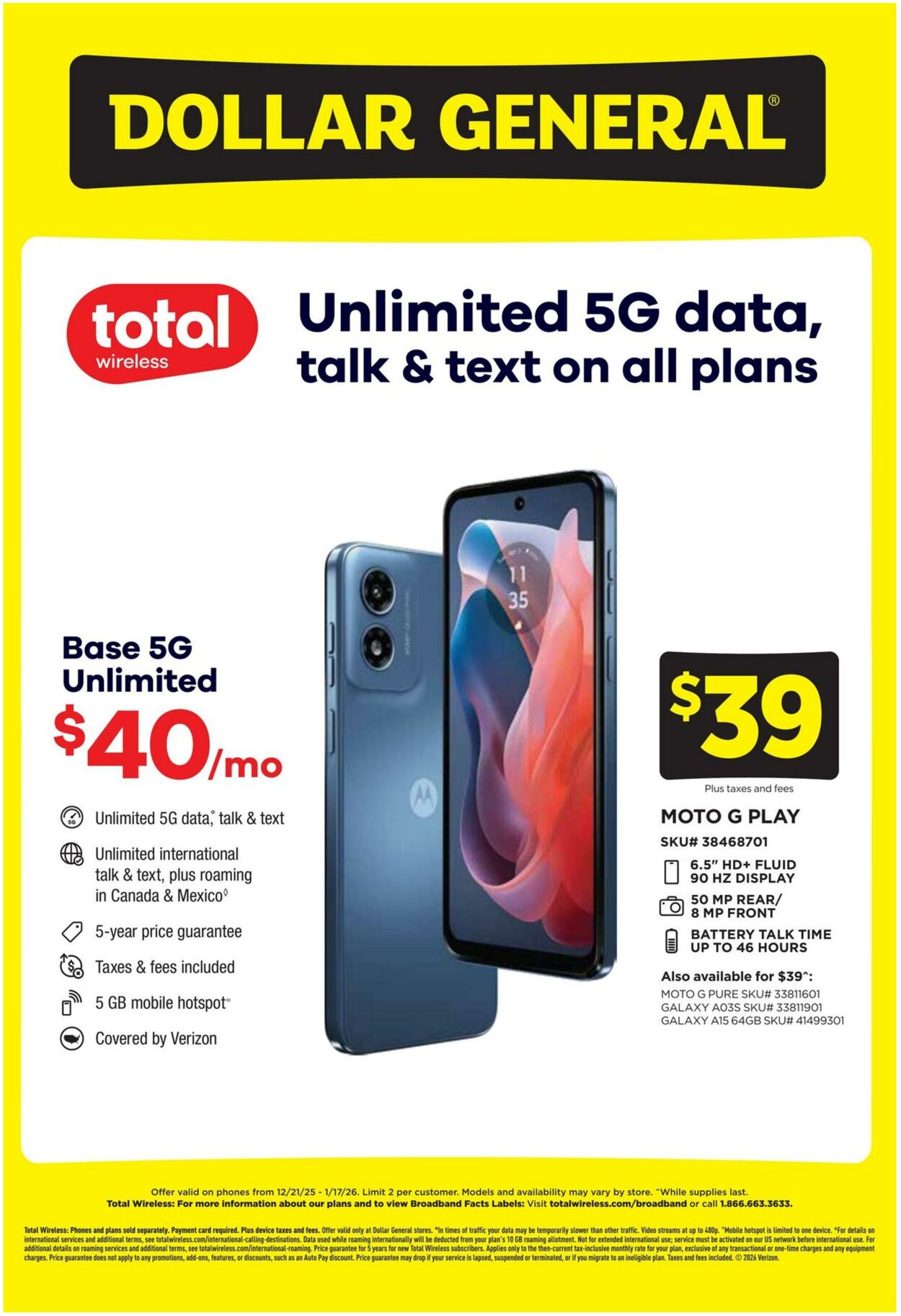 Catalogue Dollar General from 12/21/2025