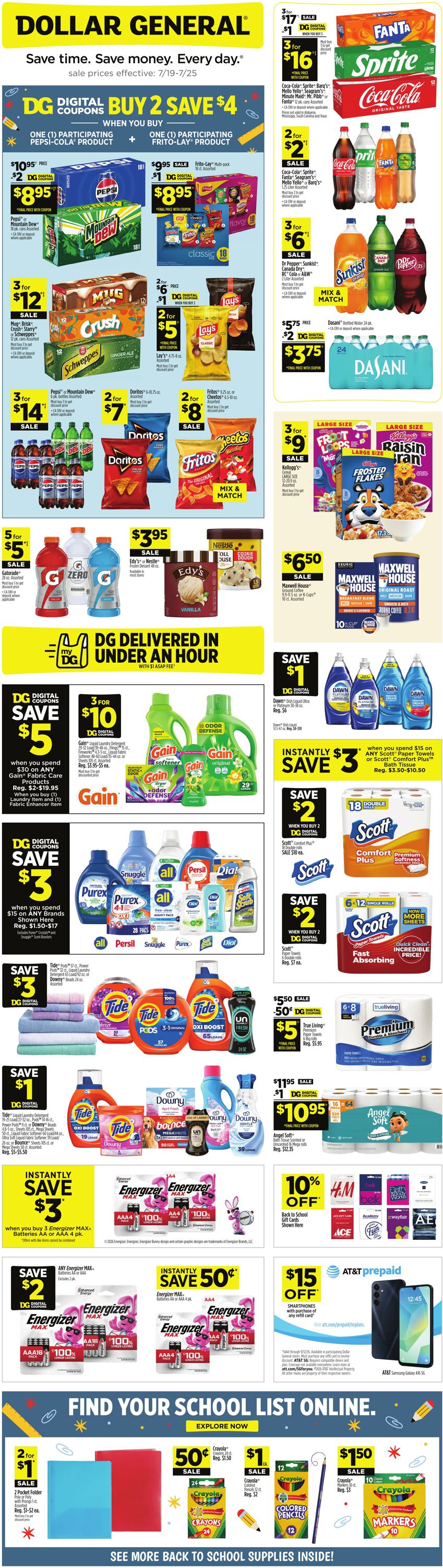 Catalogue Dollar General from 07/19/2026
