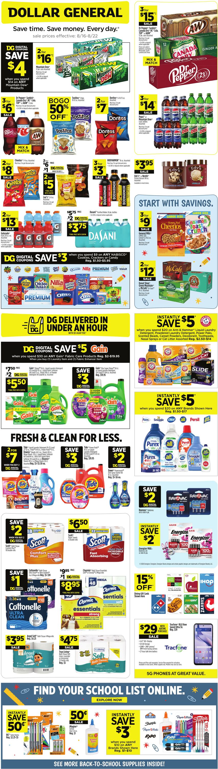 Catalogue Dollar General from 08/16/2026