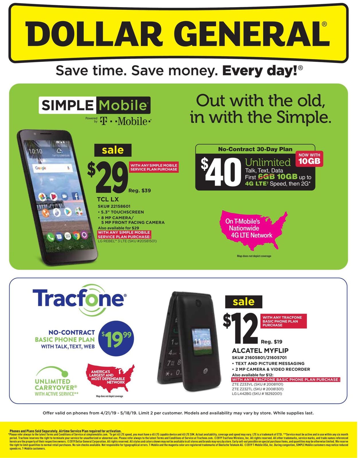 Catalogue Dollar General from 04/21/2019