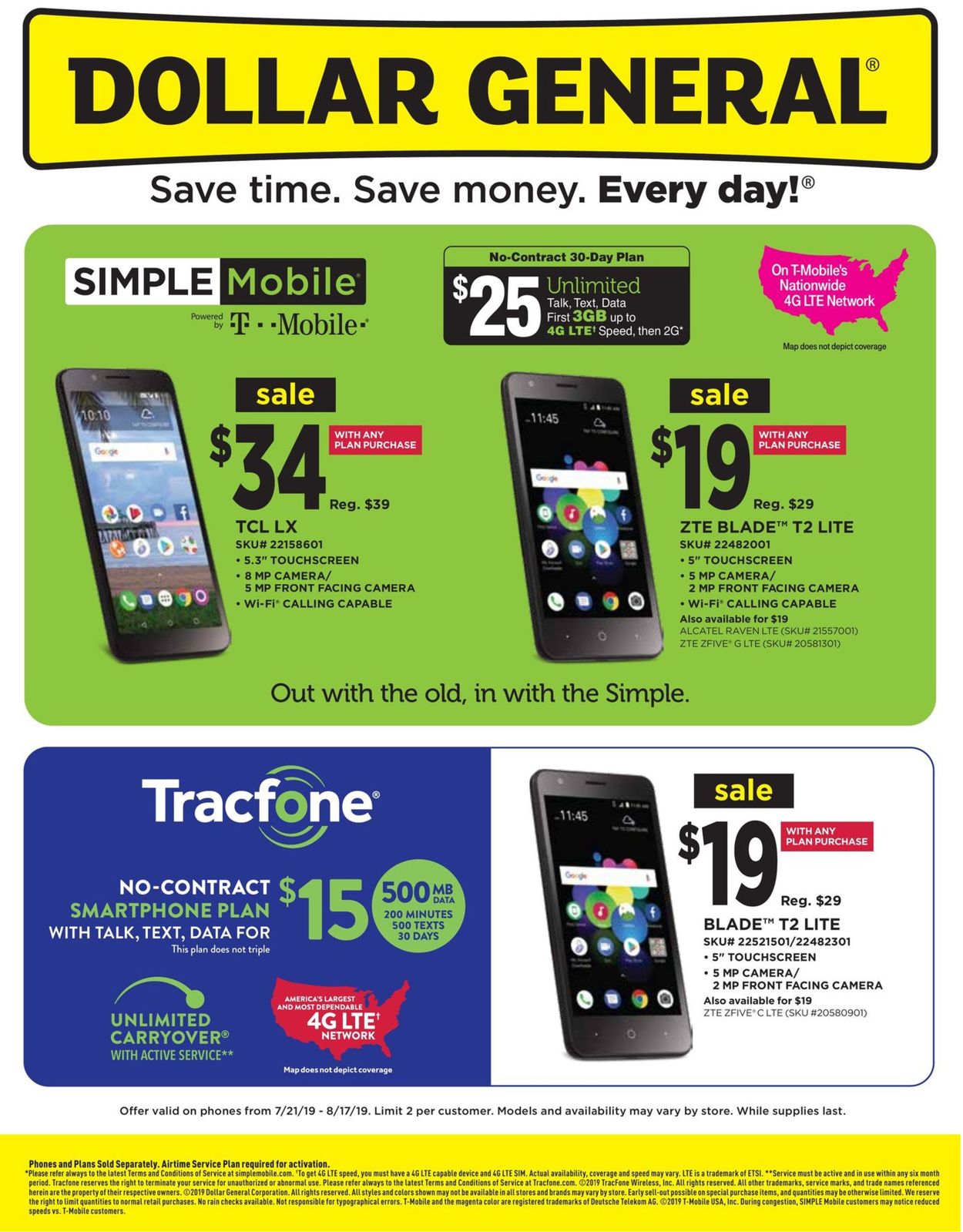 Catalogue Dollar General from 07/21/2019