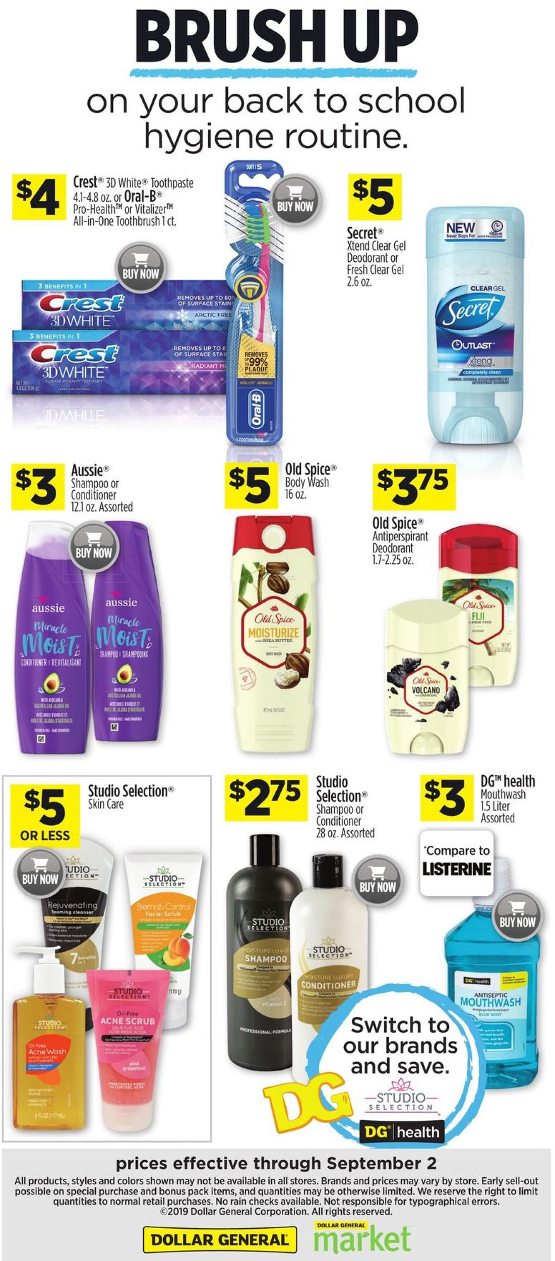 Catalogue Dollar General from 08/18/2019