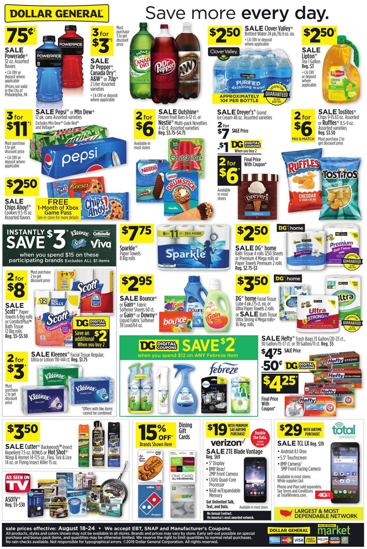 Catalogue Dollar General from 08/18/2019