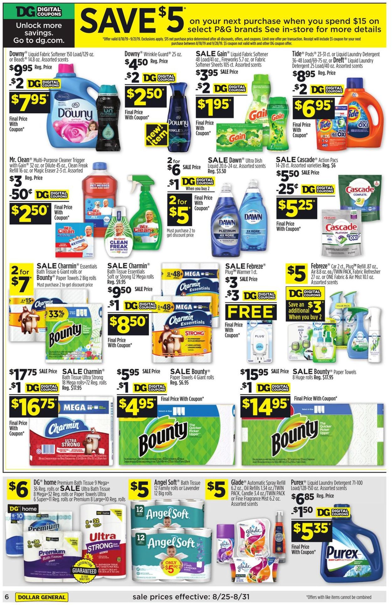 Catalogue Dollar General from 08/25/2019