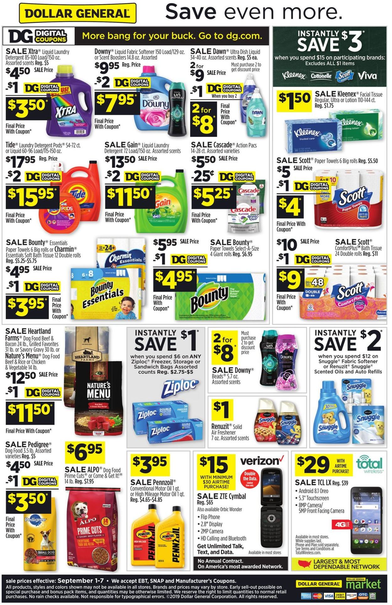 Catalogue Dollar General from 09/01/2019