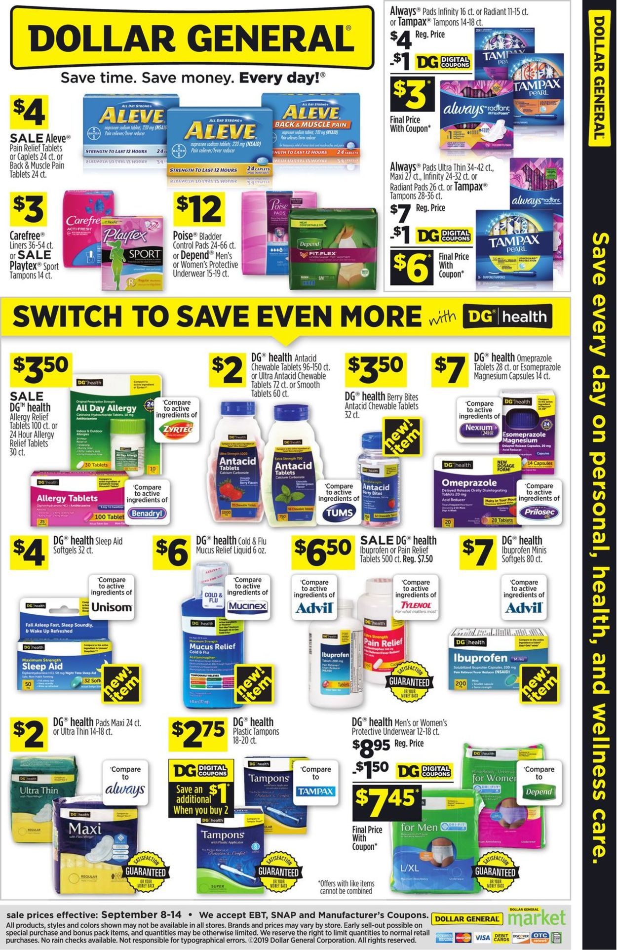 Catalogue Dollar General from 09/08/2019