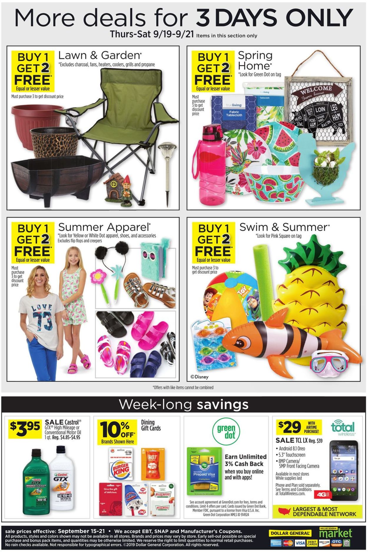 Catalogue Dollar General from 09/15/2019