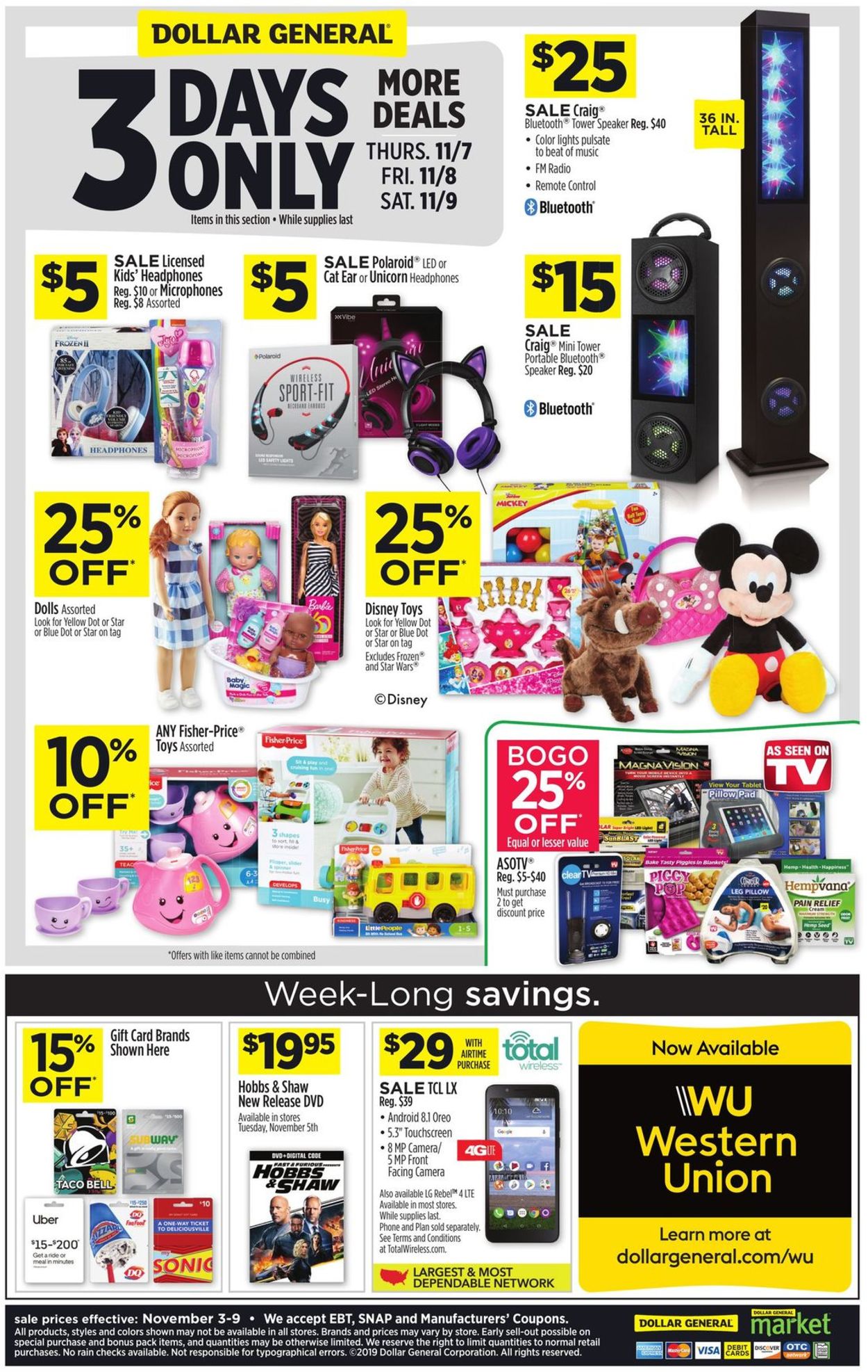 Catalogue Dollar General from 11/03/2019