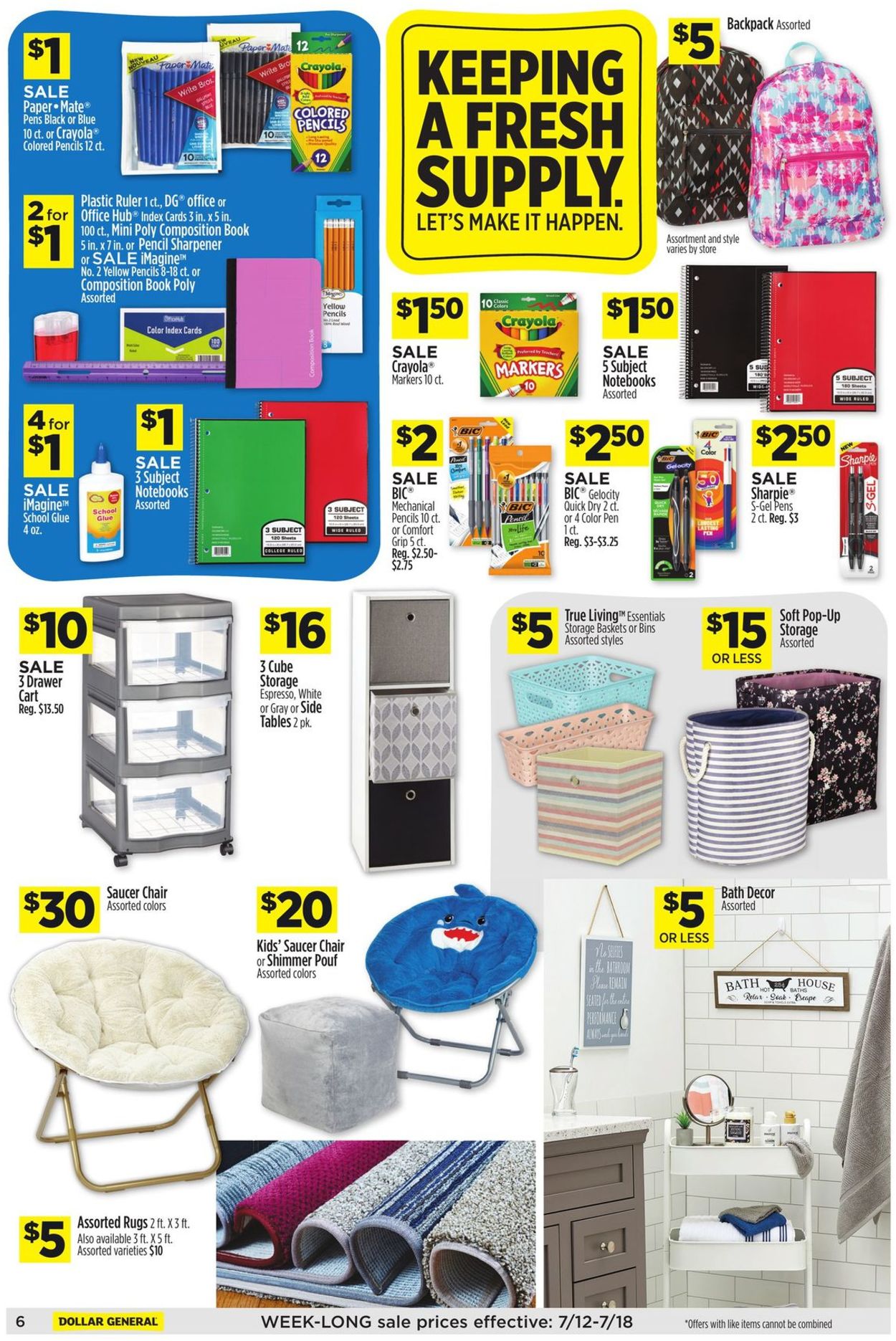 Catalogue Dollar General from 07/12/2020