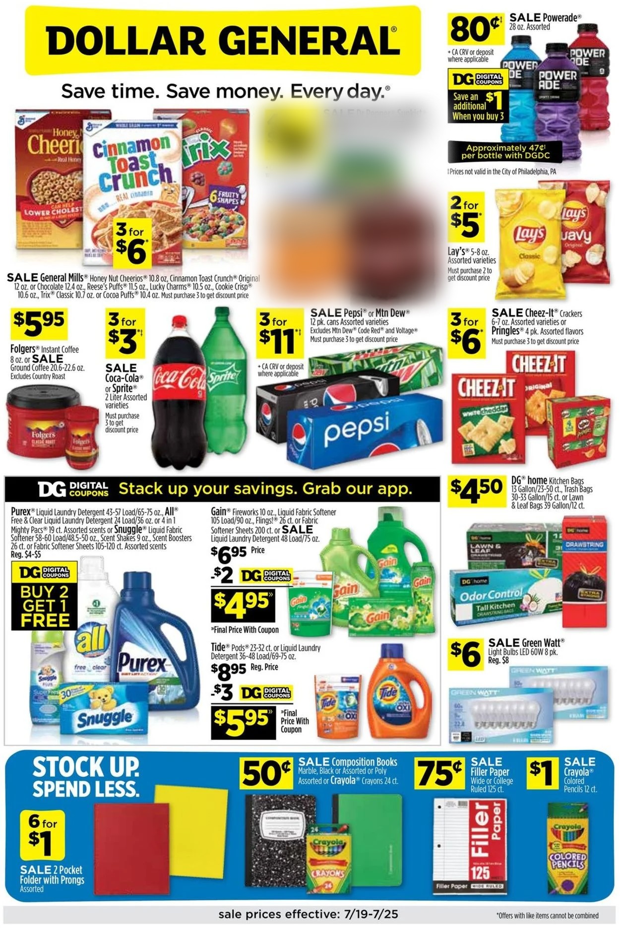 Catalogue Dollar General from 07/19/2020
