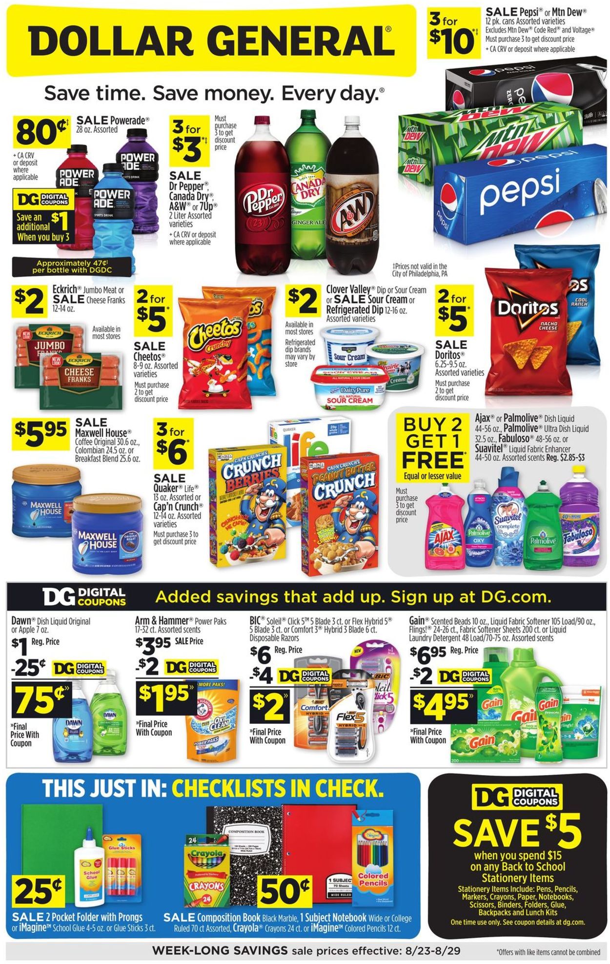 Catalogue Dollar General from 08/23/2020