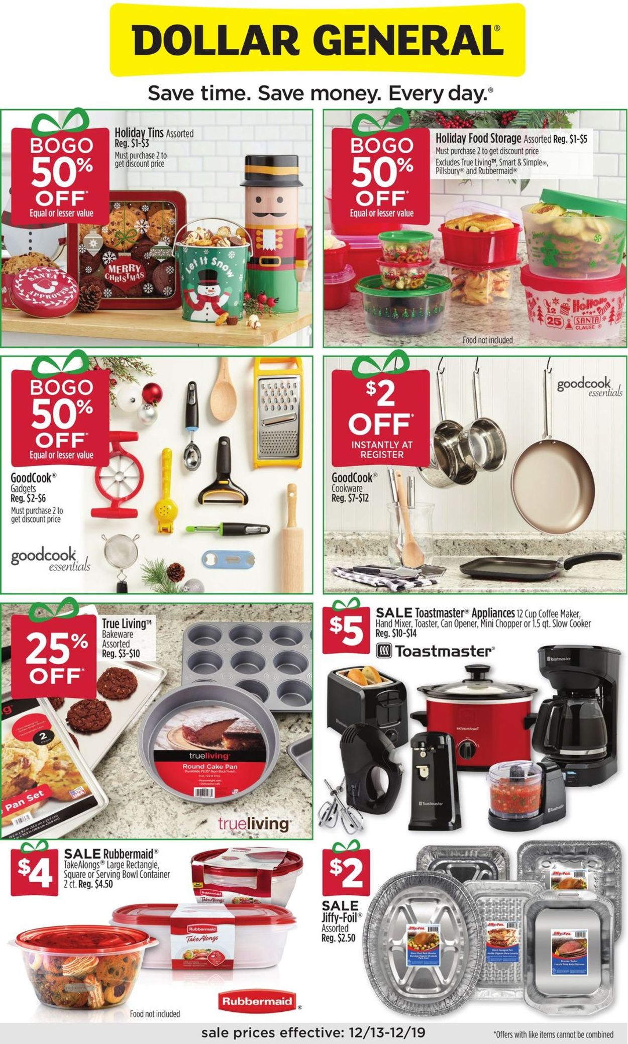 Catalogue Dollar General Last minute deals 2020 from 12/13/2020