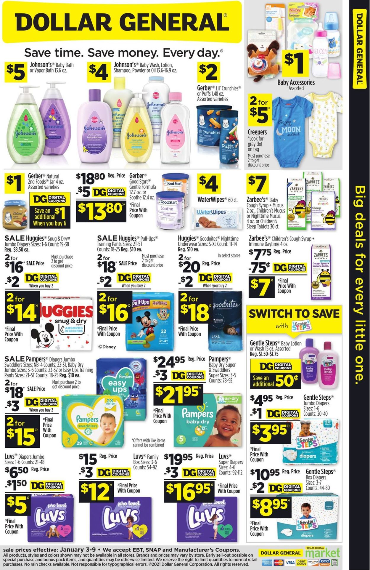 Catalogue Dollar General Big Deals For Every Little One 2021 from 01/03/2021