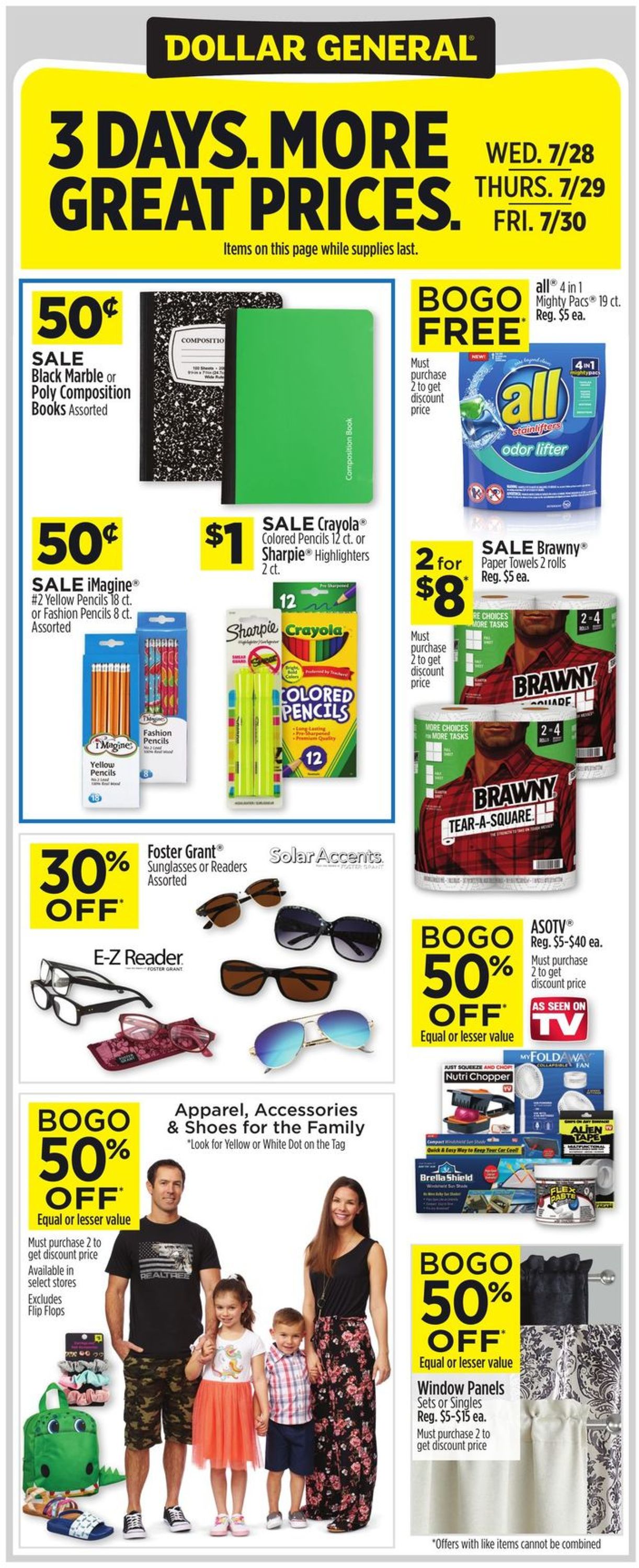 Catalogue Dollar General from 07/25/2021