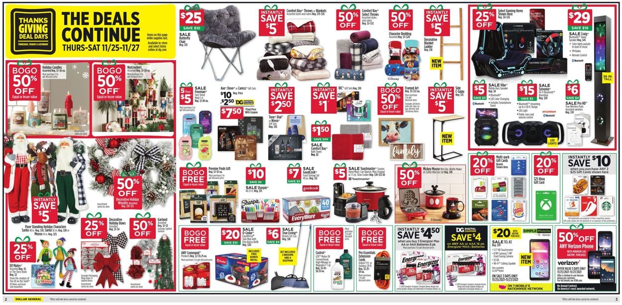 Catalogue Dollar General THANKSGIVING 2021 from 11/25/2021