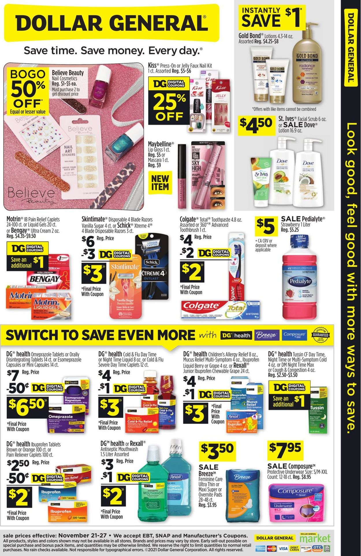 Catalogue Dollar General from 11/21/2021