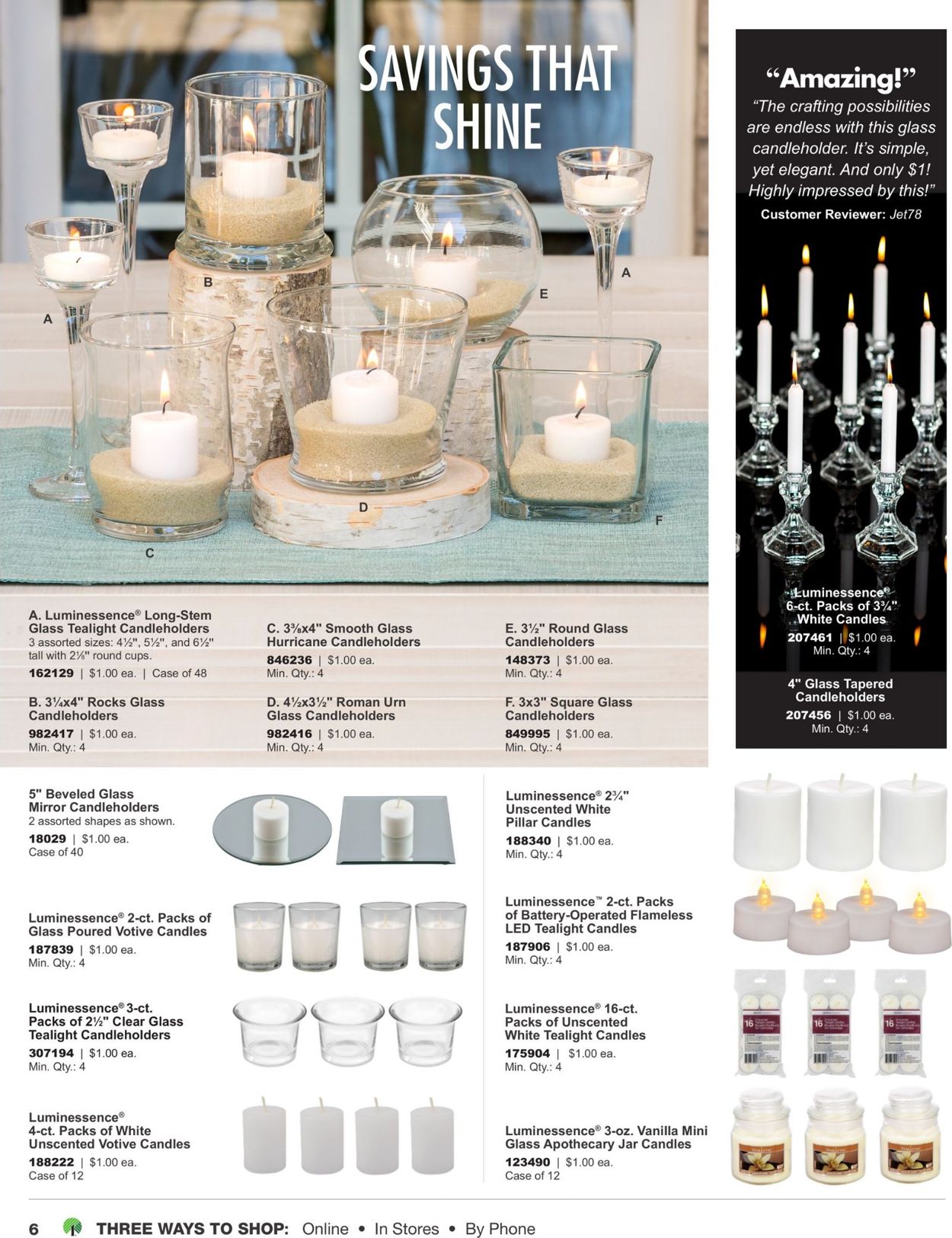 Dollar Tree Cur Weekly Ad 01 02, Luminessence Glass Mirror Candle Holders 4 5 In