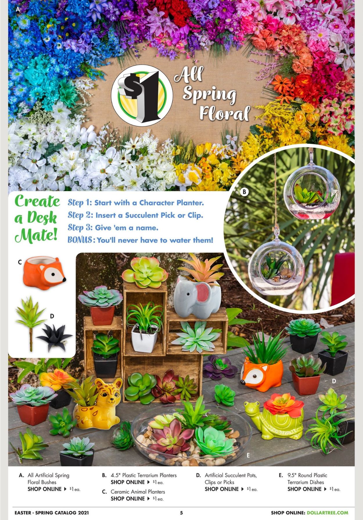 Dollar Tree Easter Spring Catalog 2021 Current weekly ad 01/17 04