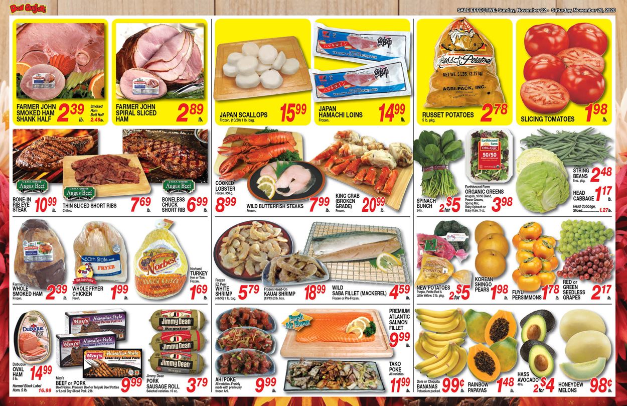 Catalogue Don Quijote Hawaii Thanksgiving 2020 from 11/22/2020