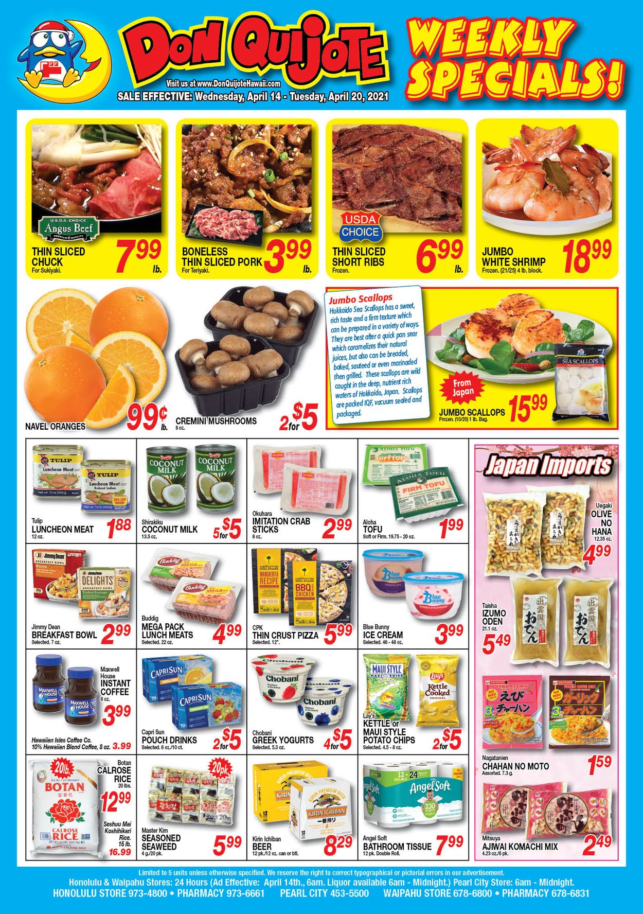 Catalogue Don Quijote Hawaii from 04/14/2021