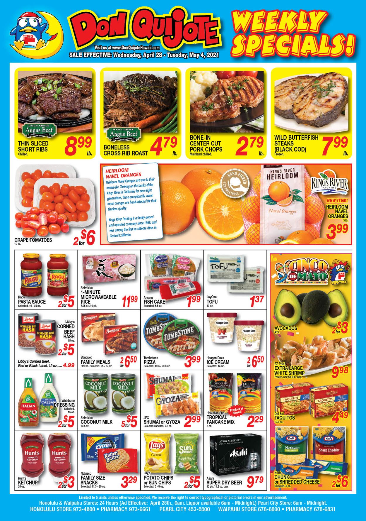 Catalogue Don Quijote Hawaii from 04/28/2021