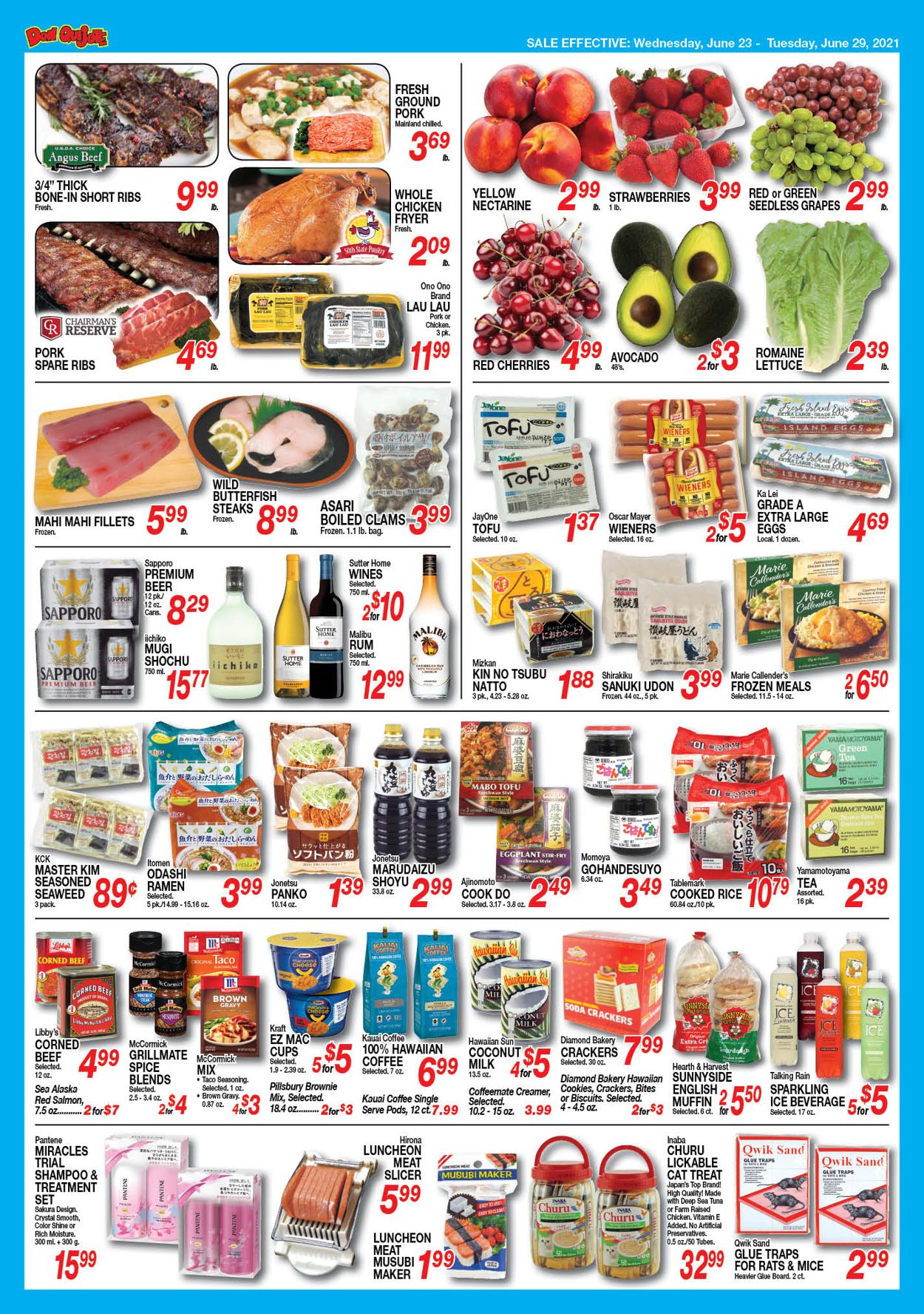 Catalogue Don Quijote Hawaii from 06/23/2021