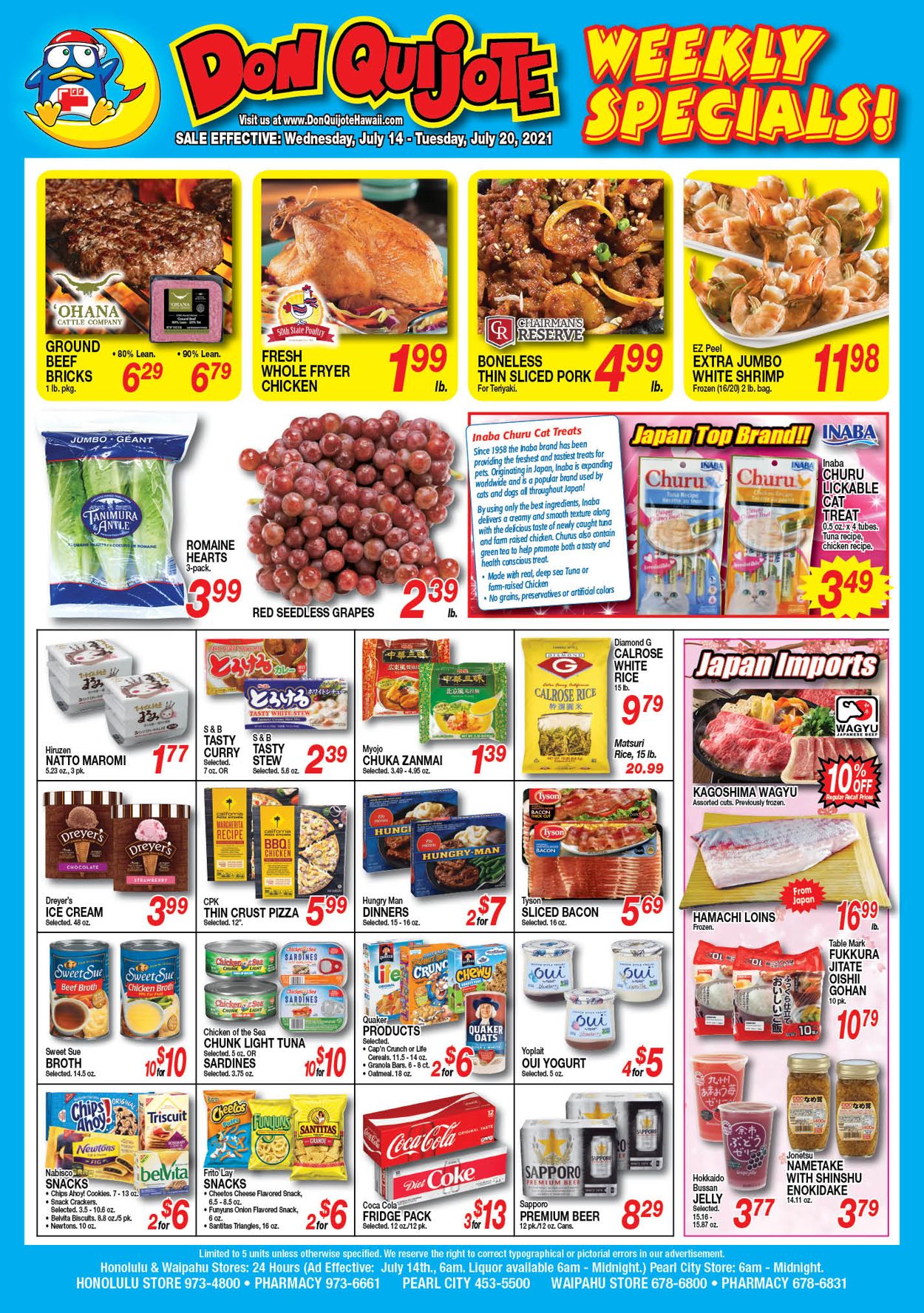 Catalogue Don Quijote Hawaii from 07/14/2021