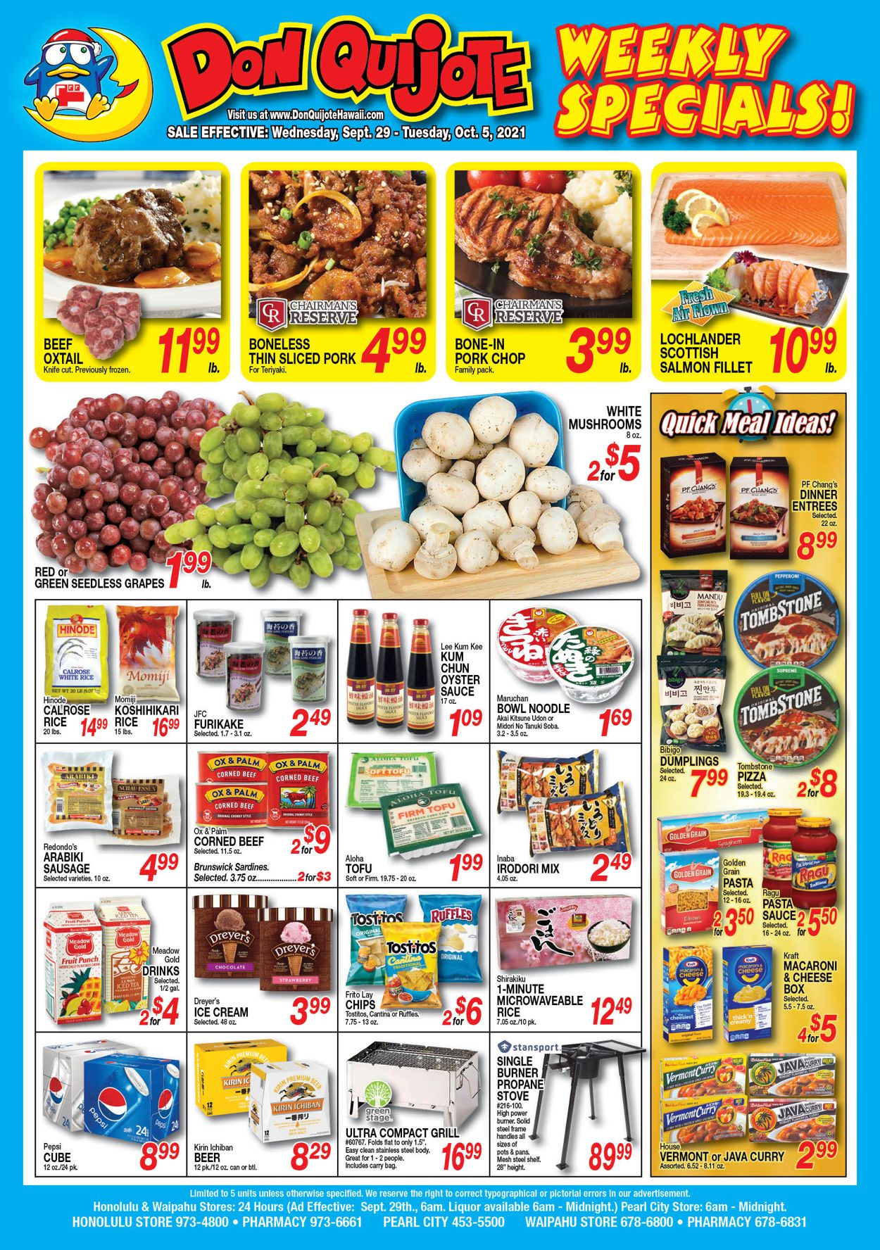 Catalogue Don Quijote Hawaii from 09/29/2021