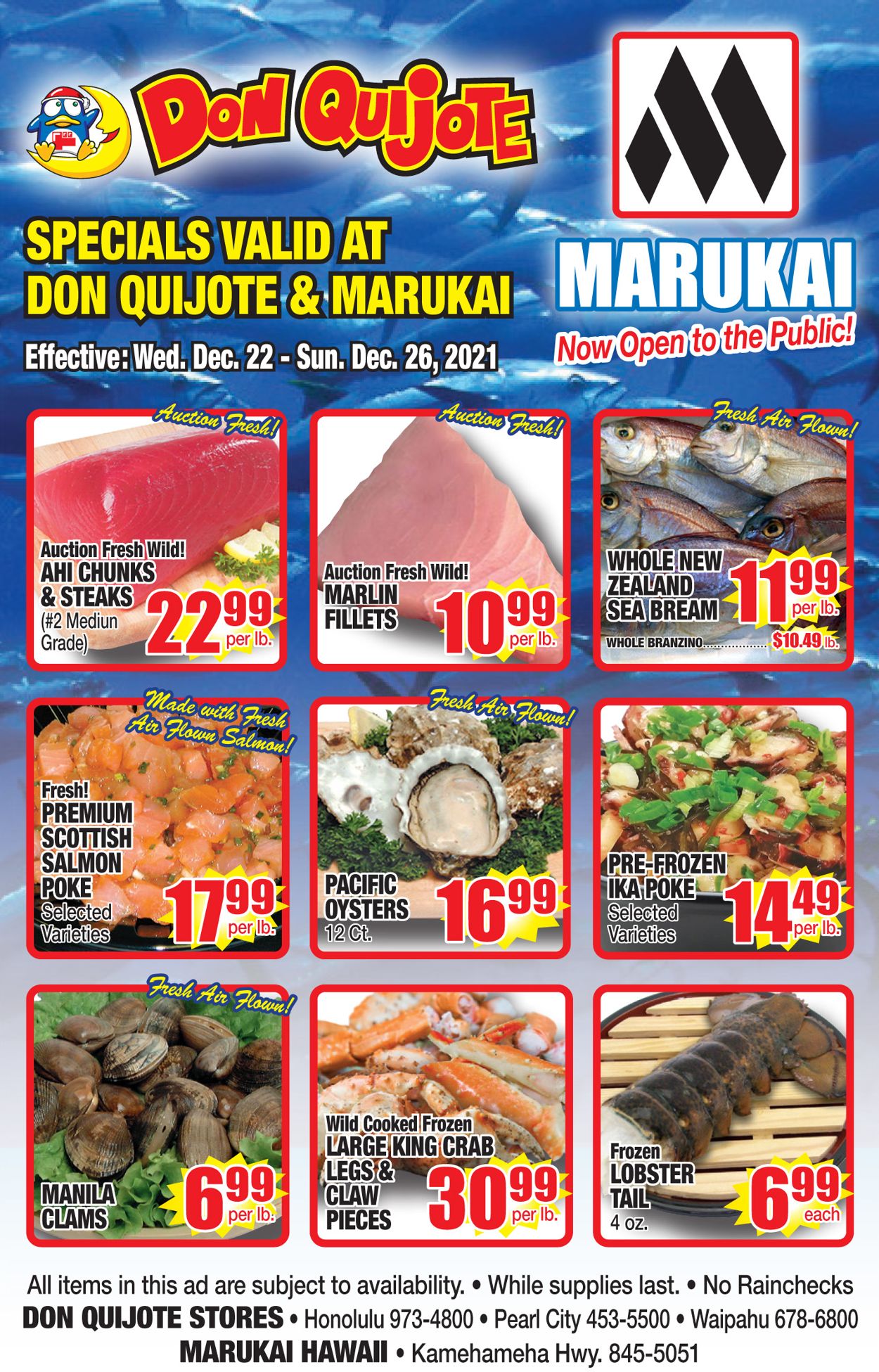 Catalogue Don Quijote Hawaii from 12/22/2021