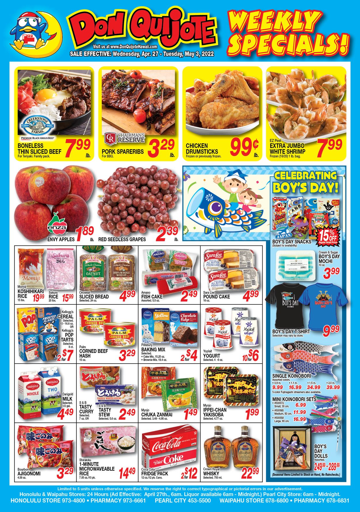 Catalogue Don Quijote Hawaii from 04/27/2022