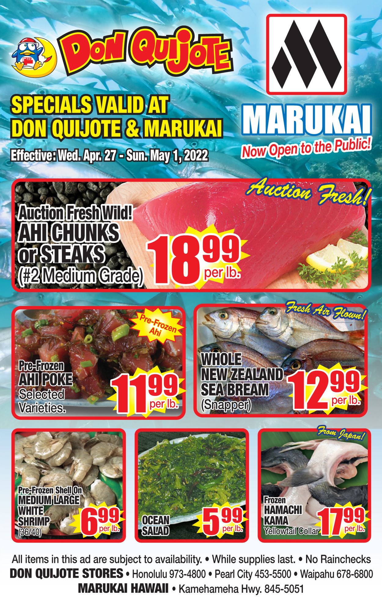 Catalogue Don Quijote Hawaii from 04/27/2022