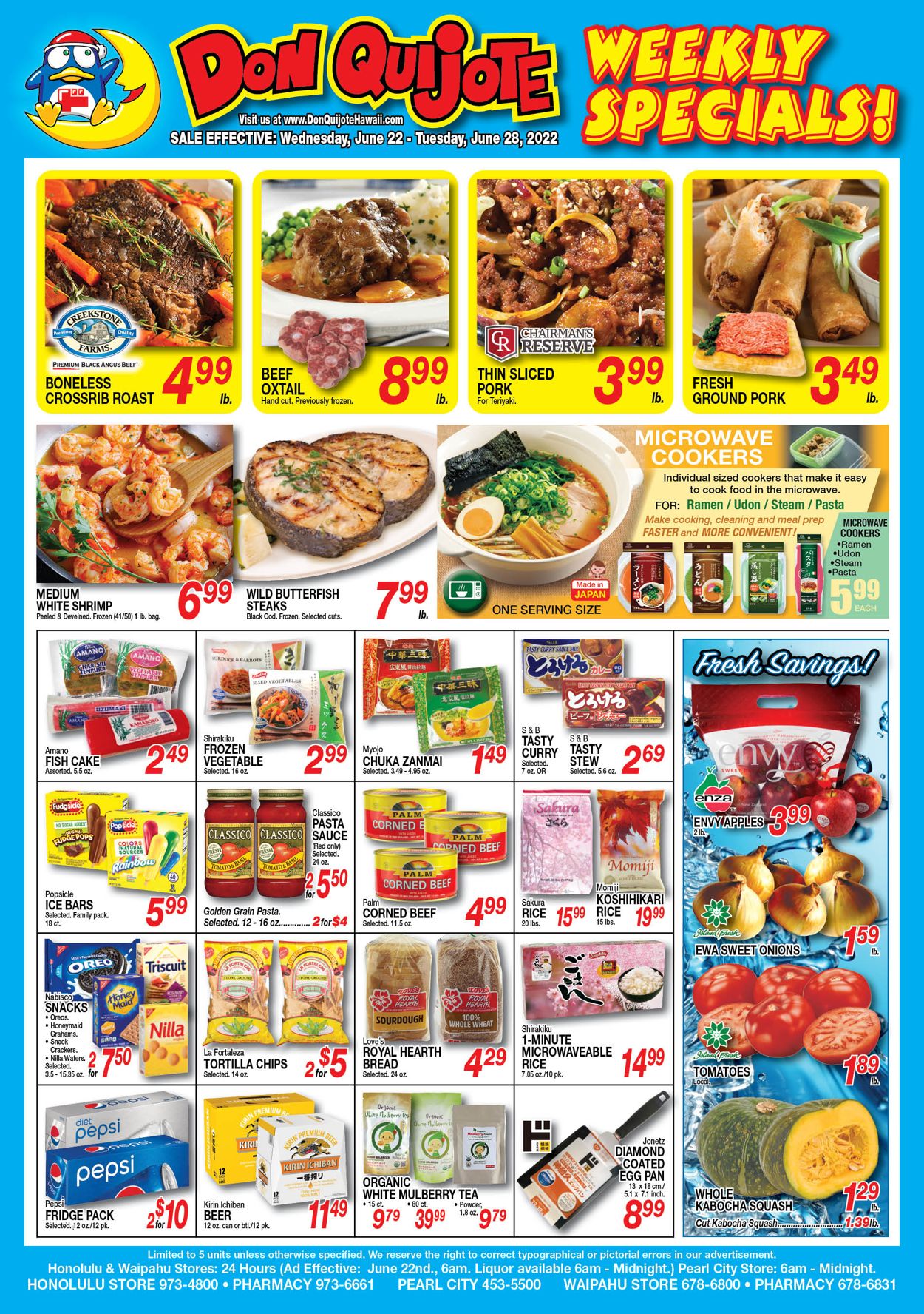 Catalogue Don Quijote Hawaii from 06/22/2022
