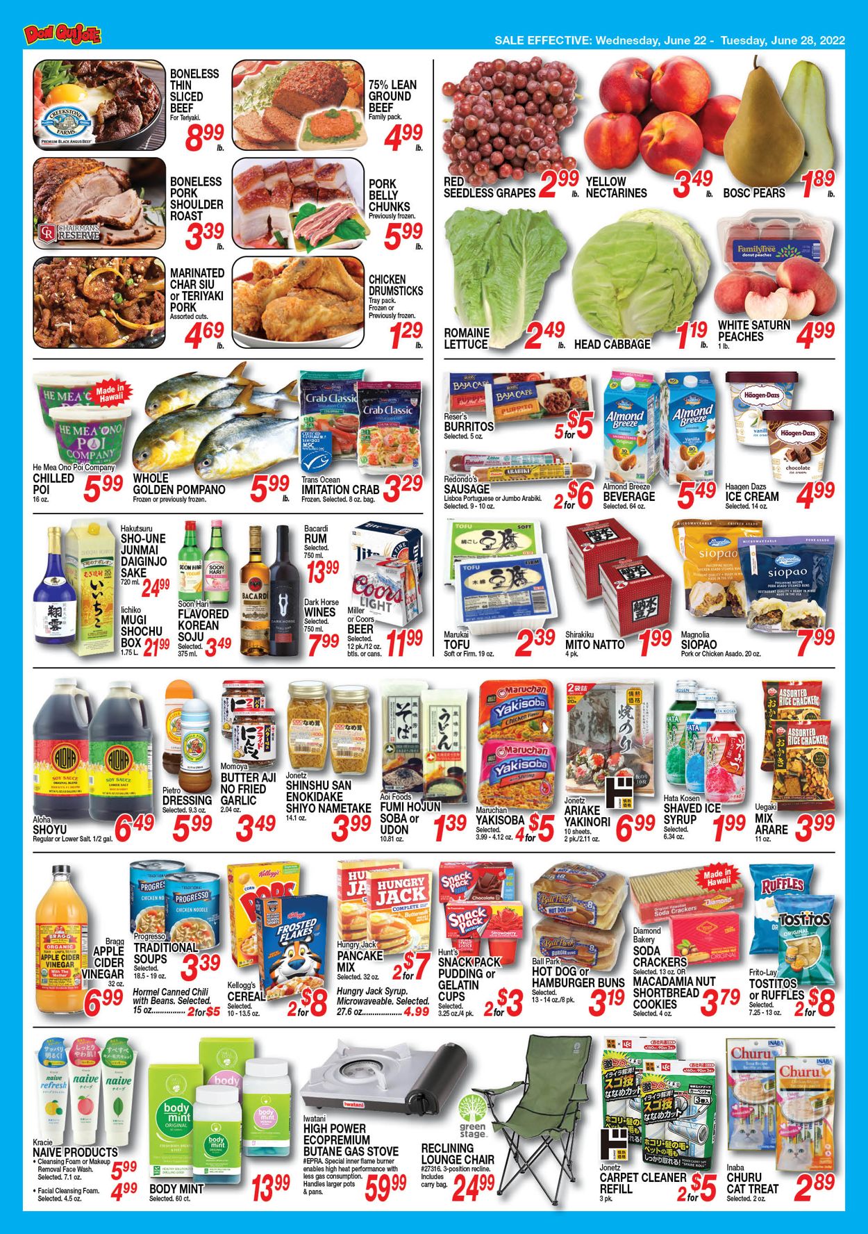 Catalogue Don Quijote Hawaii from 06/22/2022