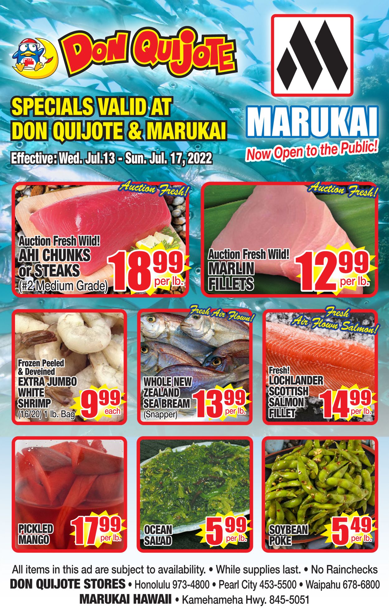 Catalogue Don Quijote Hawaii from 07/13/2022