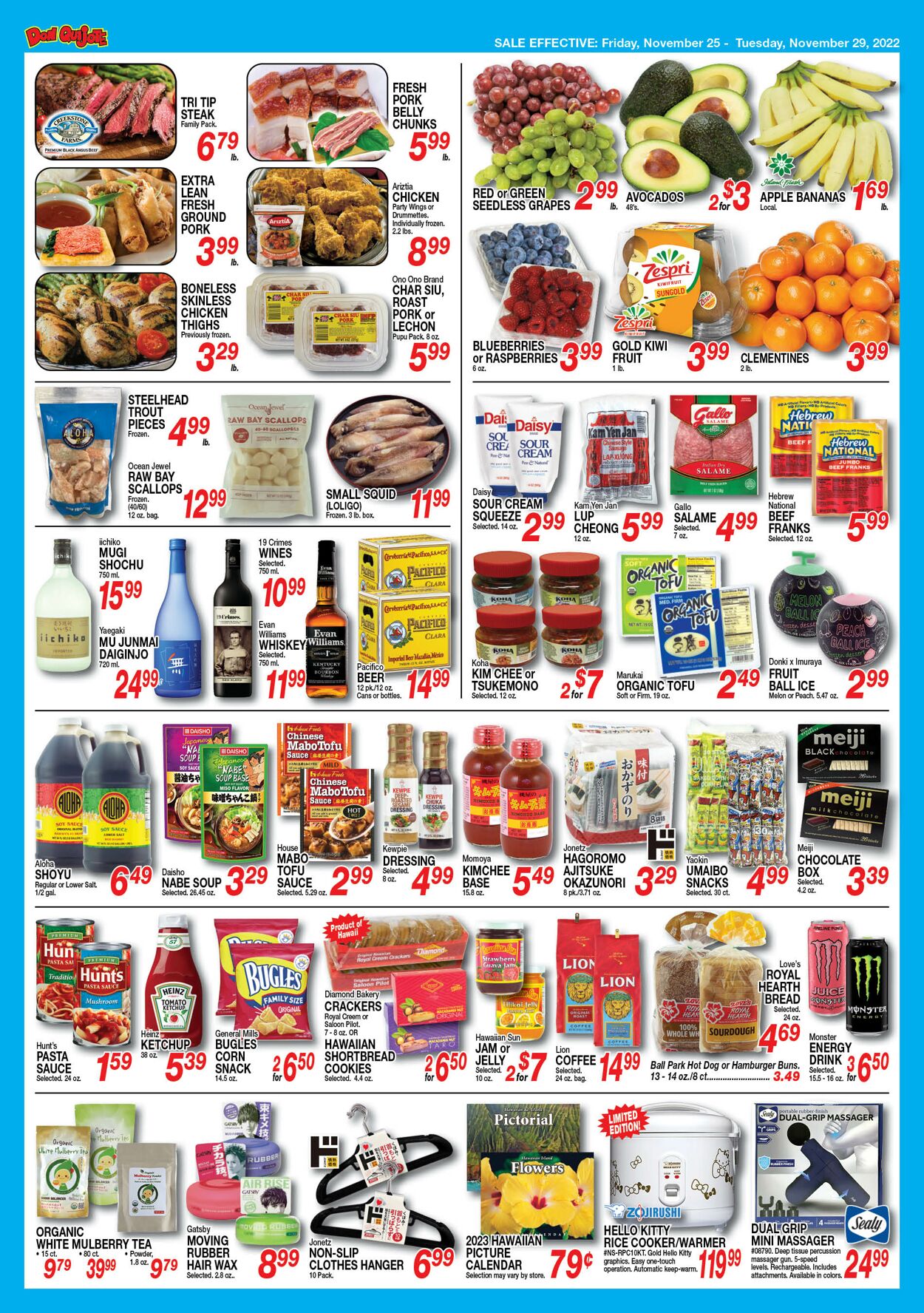 Catalogue Don Quijote Hawaii from 11/25/2022
