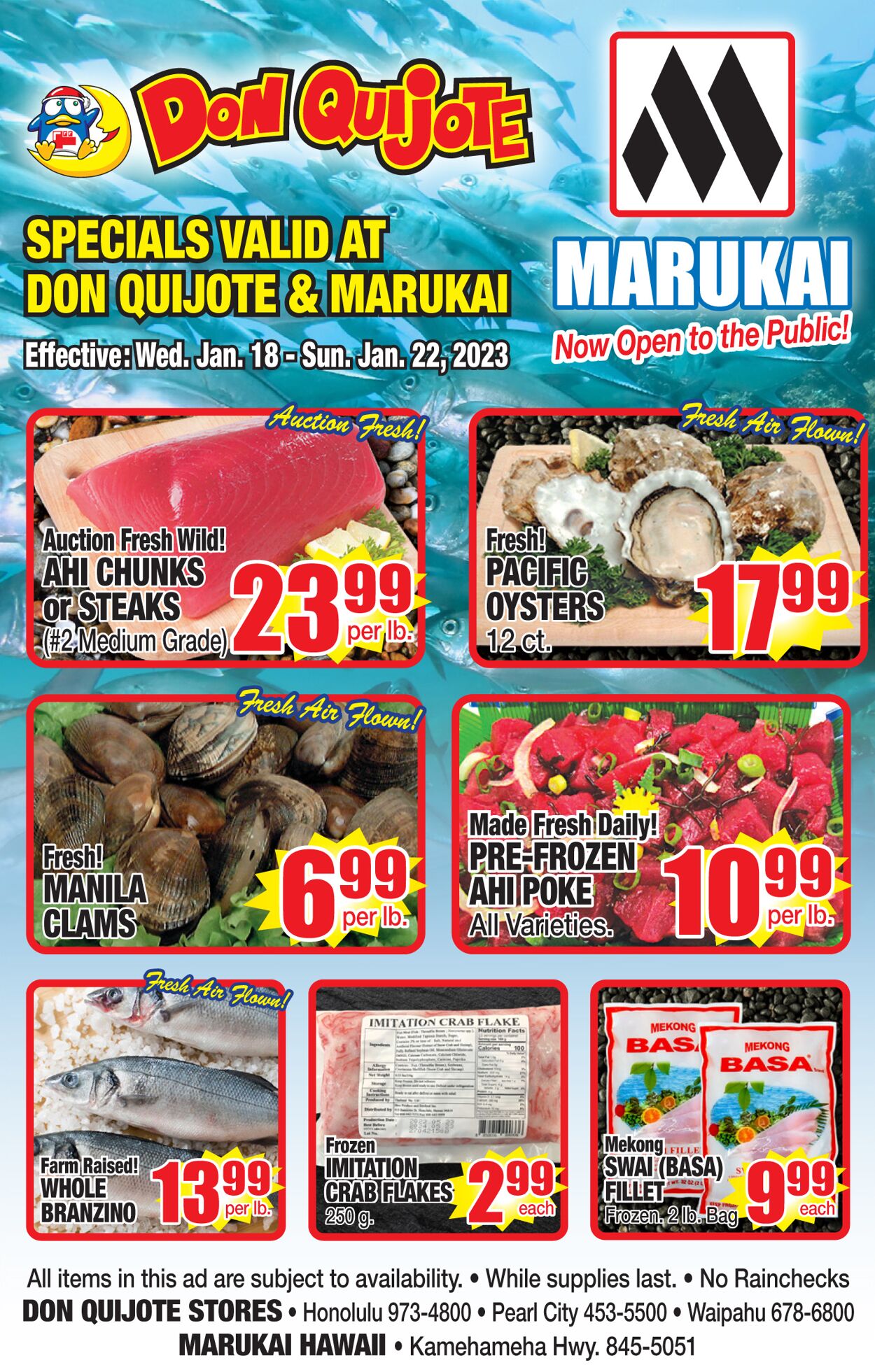 Catalogue Don Quijote Hawaii from 01/18/2023