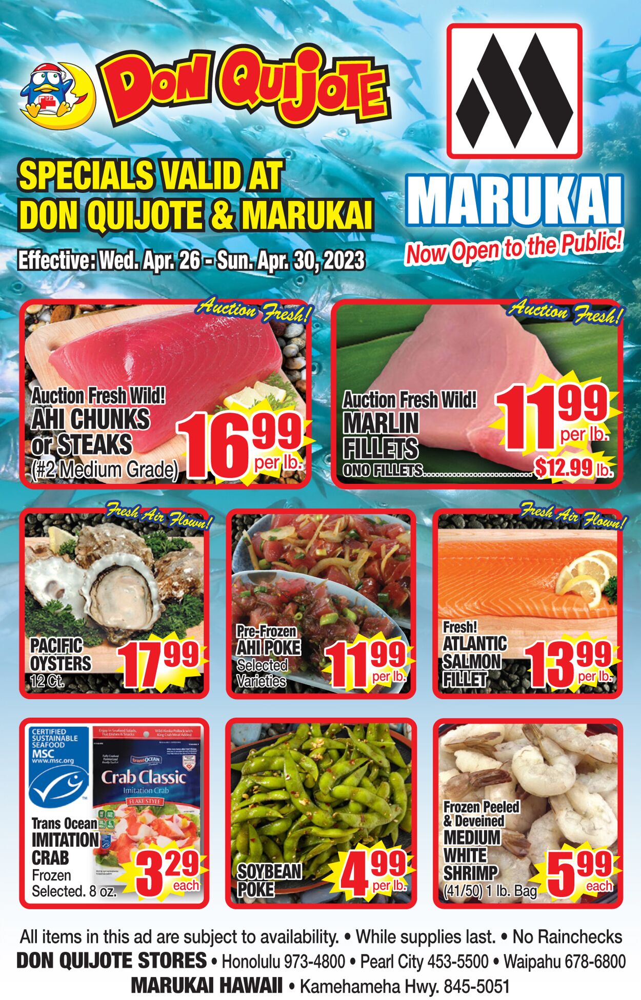 Catalogue Don Quijote Hawaii from 04/26/2023
